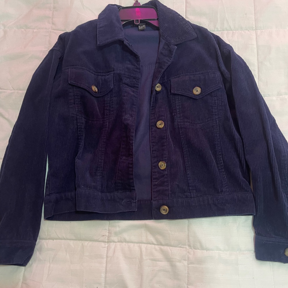 Blue cropped jacket